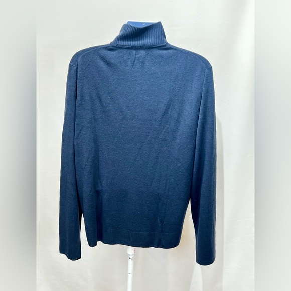 TRICOTS ST. RAPHAEL Men’s navy 1/4 zip pullover sweater size XL - Picture 7 of 13